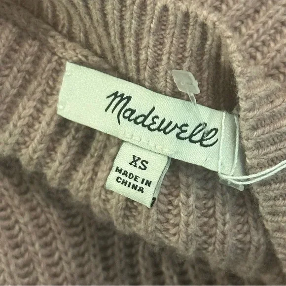 Madewell Crewneck Bow Tie Knit Sweater Mauve XS - Picture 7 of 9